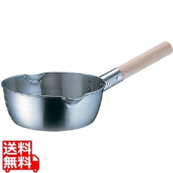 18-8木柄計量雪平鍋(両口・目盛付)15cm ※ ガス火専用 写真1