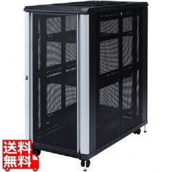 サンワサプライ 19インチマウントサーバーラック(24U) 鍵を標準装備、セキュリティ対策に最適 CP-SVC24UN【大型商品の為時間指定不可】 写真1