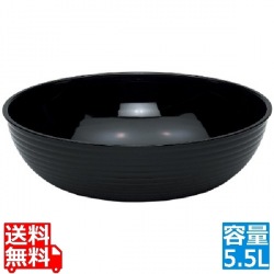 丸型リブド サラダボールRSB12CW(110)ブラック 写真1