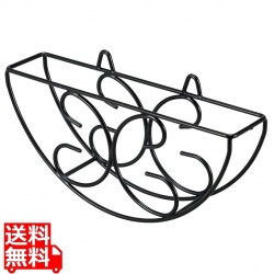 EBM ブラックコーティング 丸盆ラック カベ掛式 14インチ用 写真1