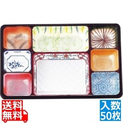 夢彩ごぜん(50枚入)TSR-BOX90-60 中仕切I 柄付 写真1