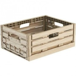 木目調折りたたみコンテナー 4316 写真1