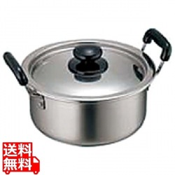 18-0モリブデン実用鍋 両手 33cm(11.9L) 写真1