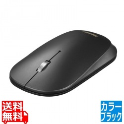 薄型 3ボタン Bluetooth BlueLEDマウス ノーマル ブラック 写真1