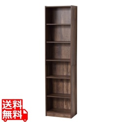 らくらく組立 文庫本棚W450(ダークブラウン) 写真1