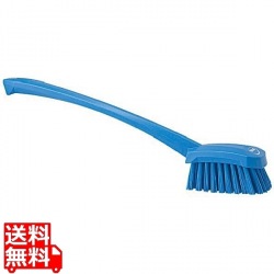 ヴァイカン 長柄ハンドル付ブラシ ハード 4186 ブルー 業務用 写真1