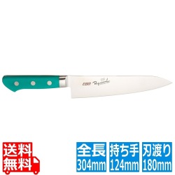 EBM 抗菌 スペシャル・イノックス 牛刀 18cm グリーン 写真1