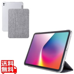 11インチiPad Pro(M4) フラップケース 薄型軽量 ファブリック 背面クリア 写真1