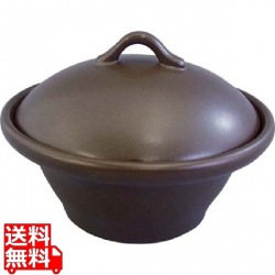 萬来鍋 丸型こげ茶 (蒸気二重鍋方式) 小 1人前用 写真1