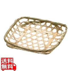 竹製 目ざる(10枚入) 3293 角17 写真1