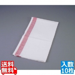 トーション(10枚入) SE2400 赤ボーダー 写真1