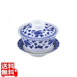 富貴草 白磁器 蓋碗セット 写真1