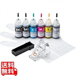 詰め替えインク BCI-380PGBK・381BK・C・M・Y・GY用 写真1