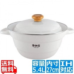 ビームス 多機能鍋 オールインワン(スノコ付)27cm BMP-27FW・W ホワイト ※IH対応(100V/200V) 写真1
