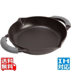 ニダベイユ ホルダー付フライパン 24cm 黒 40509-384 ※ IH対応 IH (100V/200V)とガス火対応 写真1