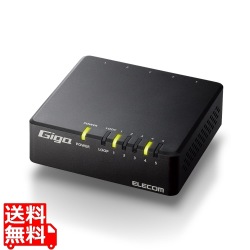 Giga対応スイッチングHub/5ポート/磁石付き/ブラック 写真1