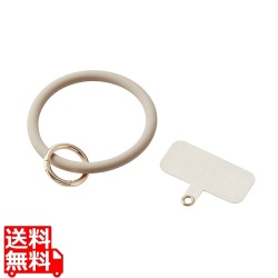 ハンドストラップ/シリコンリング/ラウンド/ベージュ 写真1