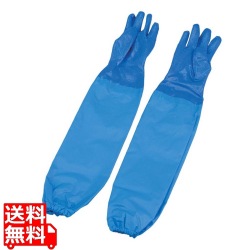 エステー ニトリル耐油手袋 腕カバー付 No660 M 写真1