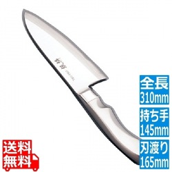 TKG PRO(プロ)銀鱗 出刃(片刃)16.5cm 写真1