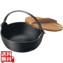 岩鋳 黒塗り ふる里鍋 深型 36cm 南部鉄器 写真1