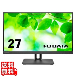ワイド液晶ディスプレイ 27型/3840×2160/HDMI×1、DisplayPort×1、USB Type-C×1/ブラック/スピーカー：あり/4K対応で高精細でなめらかな映像美！/「5年保証」 写真1