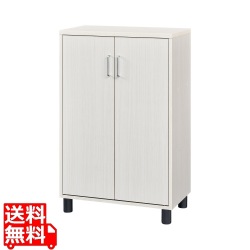 下駄箱 シューズボックス 玄関収納 木製 追加や買い替えにぴったりな幅63cmサイズ 約12?18足収納 ホワイト 白 木目柄 写真1