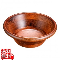 天然木サラダボウル こげ茶 18cm 写真1