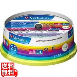 DVD+R DL 8.5GB 25枚スピンドル・IJP白ワイド DTR85HP25V1 写真1