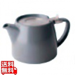 フォーライフ(FOR LIFE) ティーポット 陶器 530ml 3杯用 茶こし付き 食洗機対応 蓋が落ちない 片手で注げる 新生活 グレー スタンプティーポット 309Gry 写真1