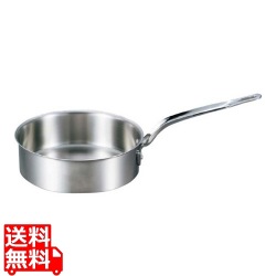 EBM ビストロ 三層クラッド 浅型片手鍋 24cm 蓋無 ※IH対応(100V/200V) 写真1