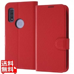 arrows We 耐衝撃 手帳型 シンプル マグネット/レッド 写真1