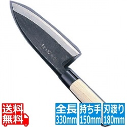 堺 菊守 黒出刃 18cm 業務用 写真1