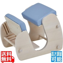  プロポーションチェア CH-910 ホワイト/ブルー 宮武製作所 | 背筋矯正 学習チェア チェア イス 椅子 子どもから大人まで 高さ調節 姿勢 背筋 背中 写真1