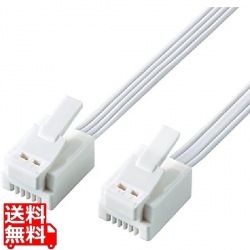 モジュラーケーブル/爪折れ防止/20m/ホワイト 写真1