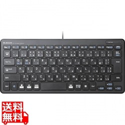 有線ミニキーボード/パンタグラフ式/薄型/ブラック 写真1