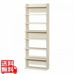 オープンラック シェルフ 白井産業 幅70cm 高さ200cm アイボリー 大型 本棚 トルフラット 写真1