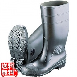 ミドリ 安全長靴ワークエースW1000 黒(耐油性) 24cm 写真1