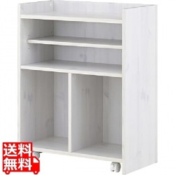 カウンター下収納(幅60cm) キッチン収納 キャスター ワゴン キッチン 可動棚 キッチンカウンター 隙間収納 シンプル おしゃれ 白 ホワイト DT75-60C-WH 写真1