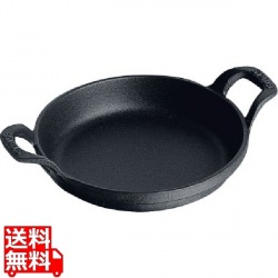 ミニ・ラウンドディッシュ 40509-472 黒 ※ ガス火専用 写真1