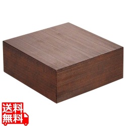 木製 千筋キューブ 茶 200×200×80mm 写真1