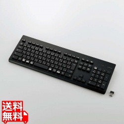 キーボード 無線 (2.4GHz) ワイヤレス USB-A 洗える(IPX5) メンブレン 高耐久設計 抗菌 【Windows11 mac Chrome】対応 ブラック 写真1