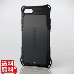 iPhone SE 第3世代/SE 第2世代/8/7 用 ケース カバー ハイブリッド ZEROSHOCK 衝撃吸収フィルム付属 ストラップホール付 ブラック 写真1
