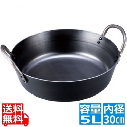 神田鉄鍋/鉄揚鍋 30cm(5.0L) 写真1