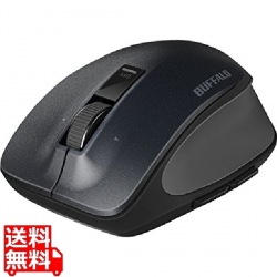 無線 BlueLED プレミアムフィットマウス Mサイズ ブラック 写真1