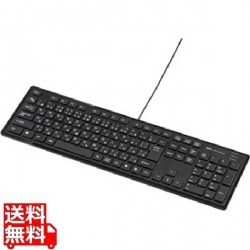スリムキーボード(ブラック) 写真1