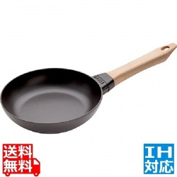 ウッドハンドルフライパン20cm ※ IH対応 IH (100V/200V)とガス火対応 写真1