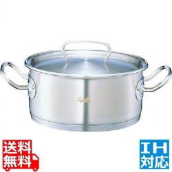 18-10キャセロール 80-138(蓋付) 32cm ※ IH対応 IH (100V/200V)とガス火対応 写真1