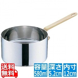UK18-8プチパン 片手深型鍋(蓋無) 12cm 写真1