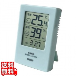時計付デジタル温湿度計 CR-2600 B ブルー 写真1