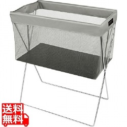 サイドワゴン・メッシュ R-336グレー マジックテープ式 | 荷物入れ 飲食店 コンパクト 折り畳み 収納 写真1